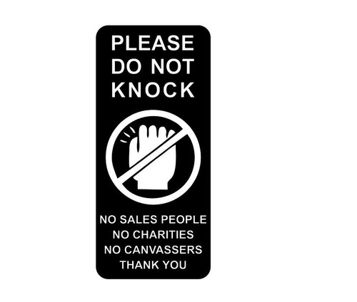 Please Do Not Knock Sign Plaque No Sales People No Charities No Canvassers - Picture 73 of 124