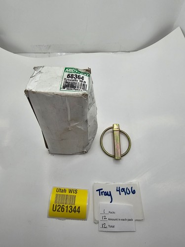 (QTY 12) Midwest Fastener 68364 7/16" x 1-9/16" Zinc Plated Steel Linch Pin 10-D - Picture 7 of 8