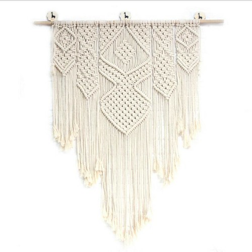 Handmade Macrame Woven Wall Hanging Tapestry Bohemian Boho Home Art Decor - Bild 11 von 13