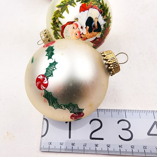CBK Adorno de Navidad Bola Vidrio Papá Noel Cachorro y Santa Decoración de Vacaciones Set de 4 - Imagen 14 de 14