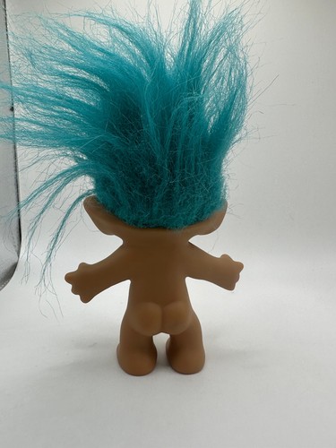 Vintage Ace Novelty Treasure Troll Doll 1990s Nostalgia Collectible Toy Green - Picture 2 of 3