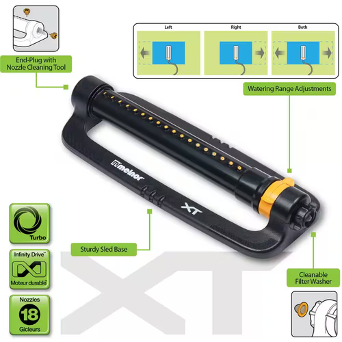 Melnor 4000 Sq. Ft. Turbo Oscillating Sprinkler Fully Adjustable Range Control - Picture 10 of 12