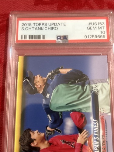 2018 Topps - Ichiro Suzuki/Shohei Ohtani - actualización #us153 PSA 10 - Imagen 6 de 7