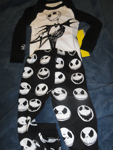 Size 4 Youth Jack Skellington 2 Piece Pajama Set NIP Disney Store - Picture 3 of 4