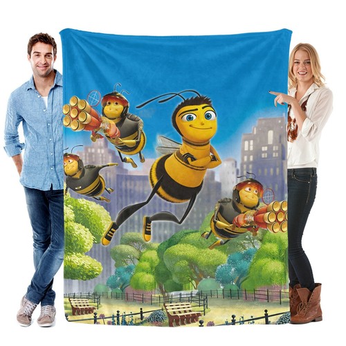 Bienendecke weich Bett Sofaüberwurf kuschelig leicht Geburtstagsgeschenk für Kinder - Bild 1 von 11
