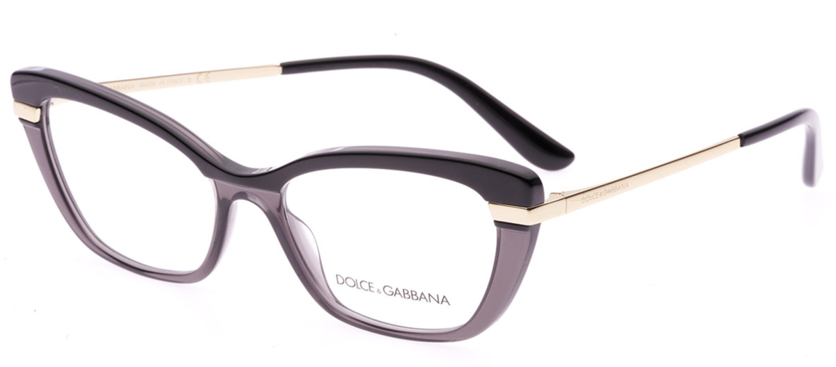 DOLCE & GABBANA キャットアイフレムメカネ DG33253246 3246 Dolce&Gabbana DG3325 Glasses with Black On Transparent Black