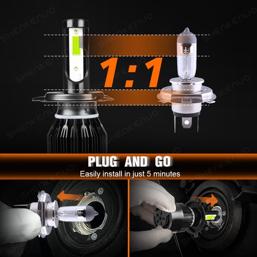 For Toyota 4Runner 1999-2002 Combo 8000K LED Headlight + Fog Light Bulbs Kit 4pc - Picture 10 of 12