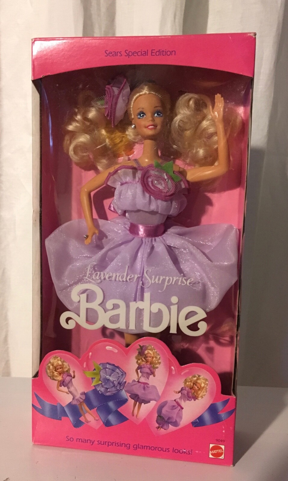 MATTEL BARBIE Lavender Surprise Nº 9049 NRFB VINTAGE 1989 Sears edizione limitata MATTEL BARBIE Lavender Surprise Nº 9049 NRFB VINTAGE 1989 Sears Sears Sears alto sconto