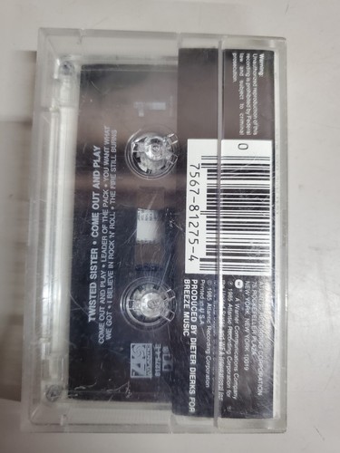 Twisted Sister Cassette Tape Come Out and Play Atlantic Records 1985 - Picture 2 of 2