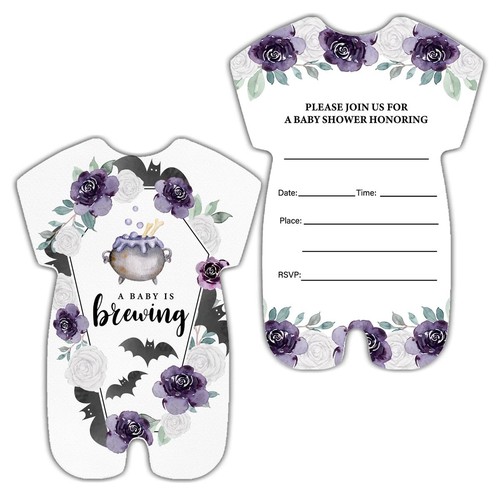 Halloween Baby Shower Invitations With Envelopes 20 Count Magic Wizard Theme ...