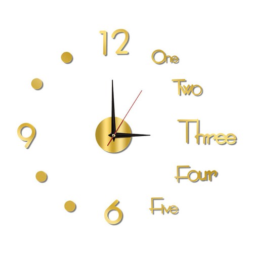 3D Large Wall Clock Mirror Surface Modern DIY Sticker Office Home Shop Art Decor - Picture 13 of 29