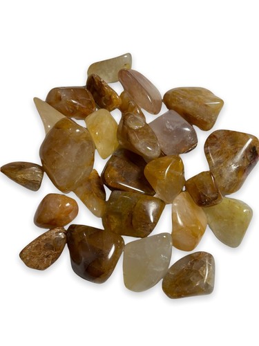 1x Yellow Hematoid Quartz Tumbled Stone 20-30m Reiki Healing Crystals Dreamwork - Picture 3 of 7