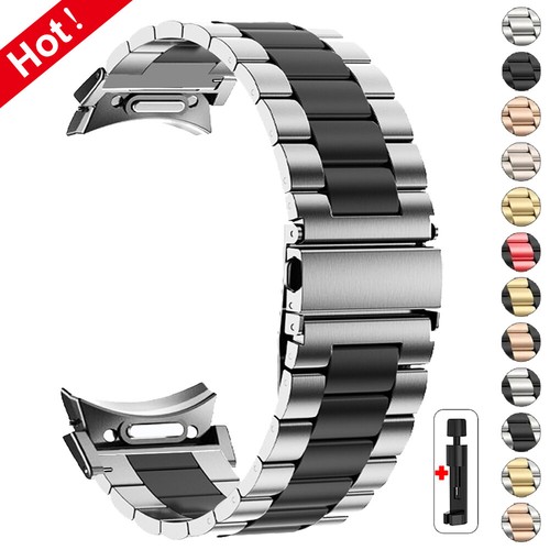 For Samsung Galaxy Watch 6 4 Classic 43 47mm 6 5 4 40 44mm Stainless Steel Band - Photo 1 sur 25