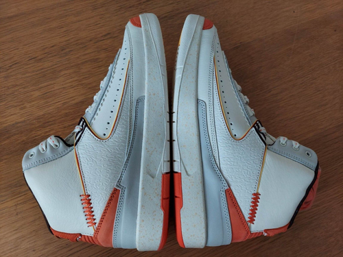 Nike Air Jordan 2 Retro Maison Chateau Rouge Basketball Shoes Trainers UK 8.5 - Picture 5 of 9