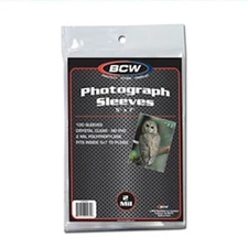 500 - 5x7 Photo Protectors Postcard Soft Poly Sleeves BCW