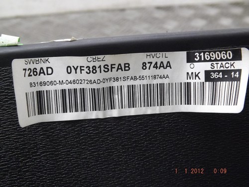 Pannello Assetto Radio E Riscaldamento Climatizzatore Jeep Patriot 0YF381SFAB Mk1 2007-2012A - Foto 5 di 11
