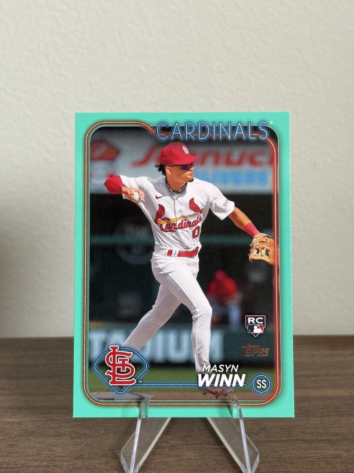 2024 Topps Series 2 - Masyn Winn #480 Aqua (RC) St. Louis Cardinals