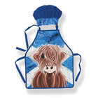 Scottish Highland Coo Cow Childrens 'Highlander' Apron And Chef's Hat