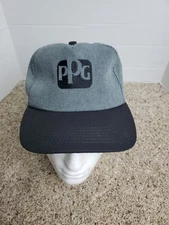 Vintage 90s PPG Paints Hat Gray Snapback Baseball Cap K-Products USA Made