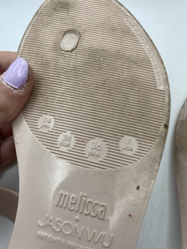 MELISSA + JASON WU women’s blush adjustable jelly sandals size 7 - Picture 10 of 10
