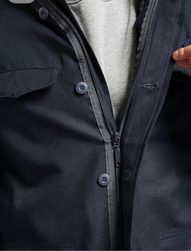 Brandit Men's Bw Parka Flag Jacket Hooded Cuddly Winter Lining Navy Blue UK XL - Foto 7 di 14