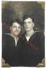 Vintage Old Photo of WWII Era Handsome Man Men in Sailor Uniforms Best Friends