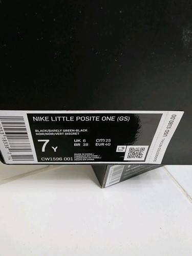 Nike Foamposite Pro All Star Size 7y Black Barely Green Glow CW1596 001 - Picture 2 of 4