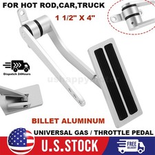 Billet Aluminum Throttle Gas Pedal Kit For Hot Rod Universal Firewall Mount