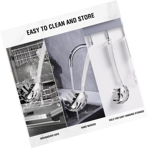 Edelstahl 9,06 Zoll Spaghetti Servier Löffel mit Zähnen - Pasta Gabel Past... - Bild 6 von 7