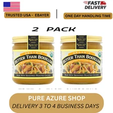 Better Than Bouillon Organic Roasted Chicken Base,Shelf-Stable,8 oz Jar (2 PACK)
