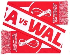 RUFFNECK Official FIFA World Cup Qatar 2022 - USA vs Wales Scarf 62" x 7"