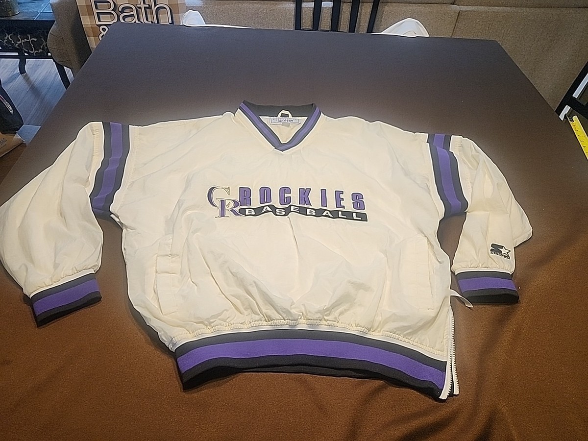 Starter COLORADO ROCKIES ジャケット Lサイズ VTG 80's STARTER COLORADO ROCKIES 1/2 ZIPP PULLOVER WITH
