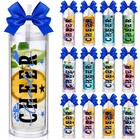 12 Pcs Cheerleader Gifts Bulk for Team Cheer Cup Bow Tumbler with Lid and Str...
