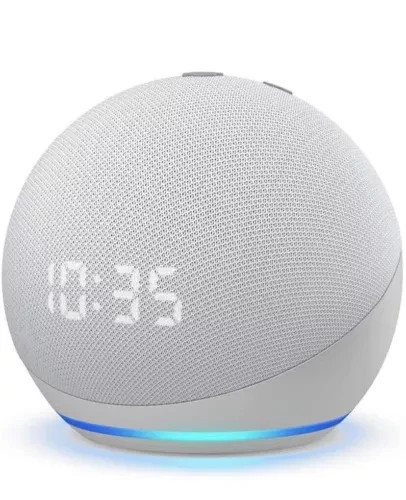 Amazon - Echo Dot (4th Gen) Smart Speaker with Clock & Alexa - Glacier White New - Bild 1 von 15