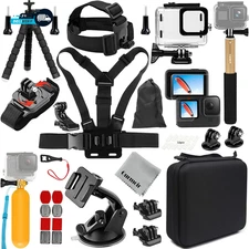 Accessory Pack for Go Pro 13 12 11 10 9 Hero, Full Essential Accessories Kit
