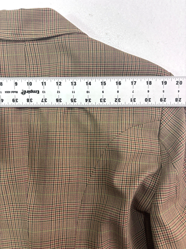 Wah Maker 42L western blazer jacket brown plaid wool usa sport suit coat mens - Picture 10 of 10
