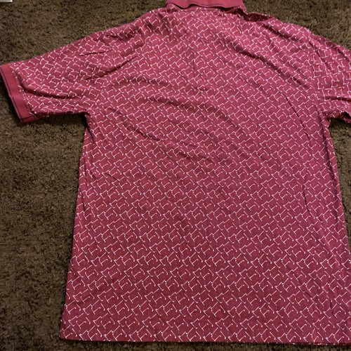 Dockers Golf Club Polo Mens L Mercerized Cotton All Over Print Graphic Vintage - Picture 9 of 10