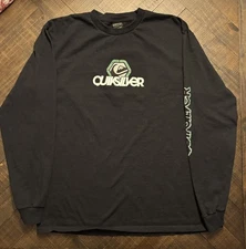 Vintage Y2K Quicksilver Black Long Sleeve T-Shirt Graphic Sz Large Southpolelike