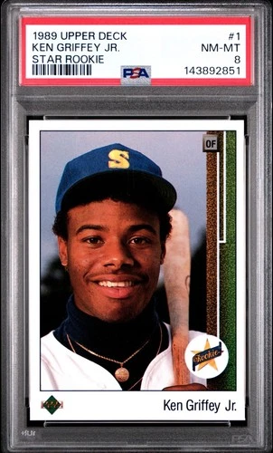 1989 Upper Deck Ken Griffey Jr Star Rookie RC #1 PSA 8 NM-MT