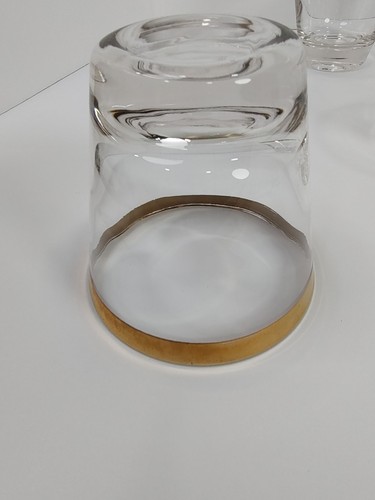 Set 6 Gold Rim Low Ball Glasses MCM Hollywood Regency Elegant Barware 1950's - Picture 7 of 14