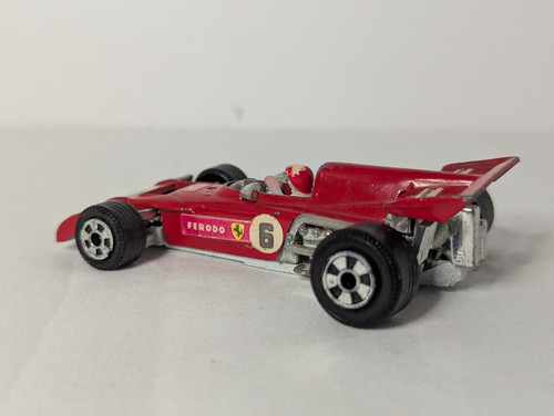 Auto da corsa 4" Ferodo 6 rossa Ferrari 312 D2 Shell con racer senza marchio vintage n.7502 - Foto 9 di 13