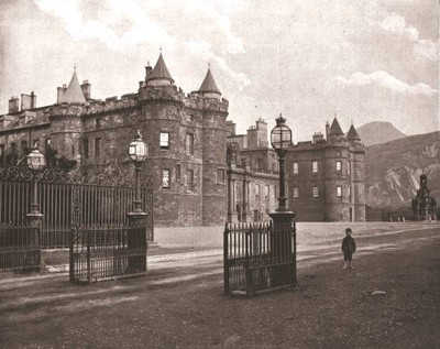 Holyroodhouse Edinburgh Scotland 1894 The Palace is royal familys - Old Photo