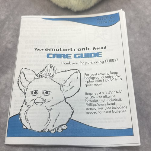 Furby Emoto-tronic Sleepy Grey & Blue FUNZIONANTE Tiger Electronics 2005 con manuale - Foto 11 di 21