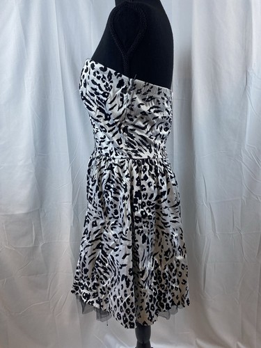 Y2K Ruby Rox Juniors Strapless Mini Dress Black White Print Junior’s Size 13 - Picture 6 of 13