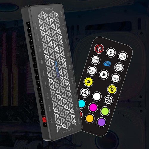 Hub 9 Ports ARGB Fan Controller PWM Magnetic Computer Gaming Aura - Picture 4 of 8