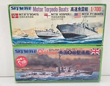 2X LOT 1/700 PIT ROAD SKY WAVE MOTOR TORPEDO BOATS + O' CLASS ONSLOW ROYAL NAVY