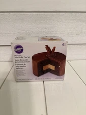 WILTON MINI CAKE PAN SET of (4) NON-STICK 4" ORIGINAL BOX 2105-155 