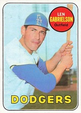 LEN GABRIELSON 1969 TOPPS BASEBALL #615