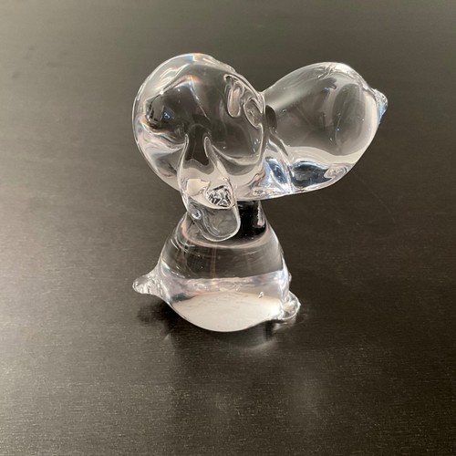 1972 United Features Syndicate Snoopy Clear Glass Figurine Paperweight Vintage - Picture 3 of 4