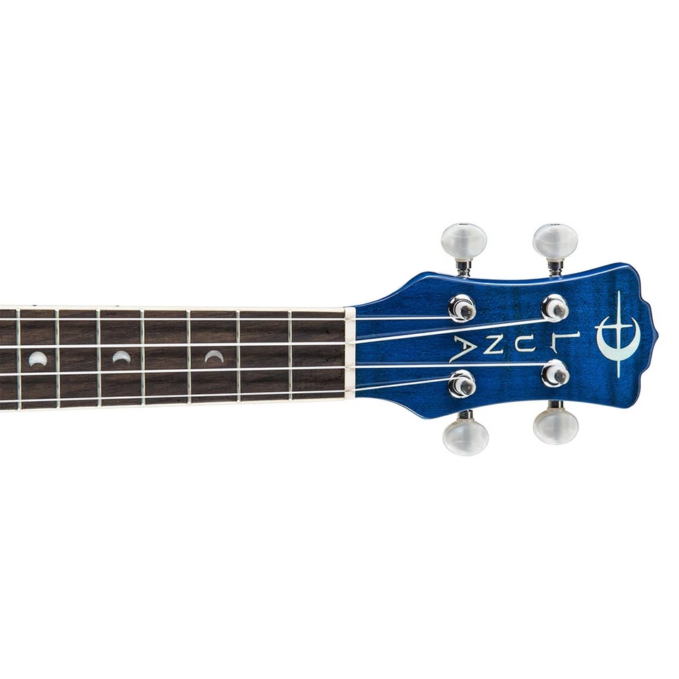 Ukelele semiacústico Luna Uke Dolphin Concert Flame Top con preamplificador, 19 F Foto 2 de 3